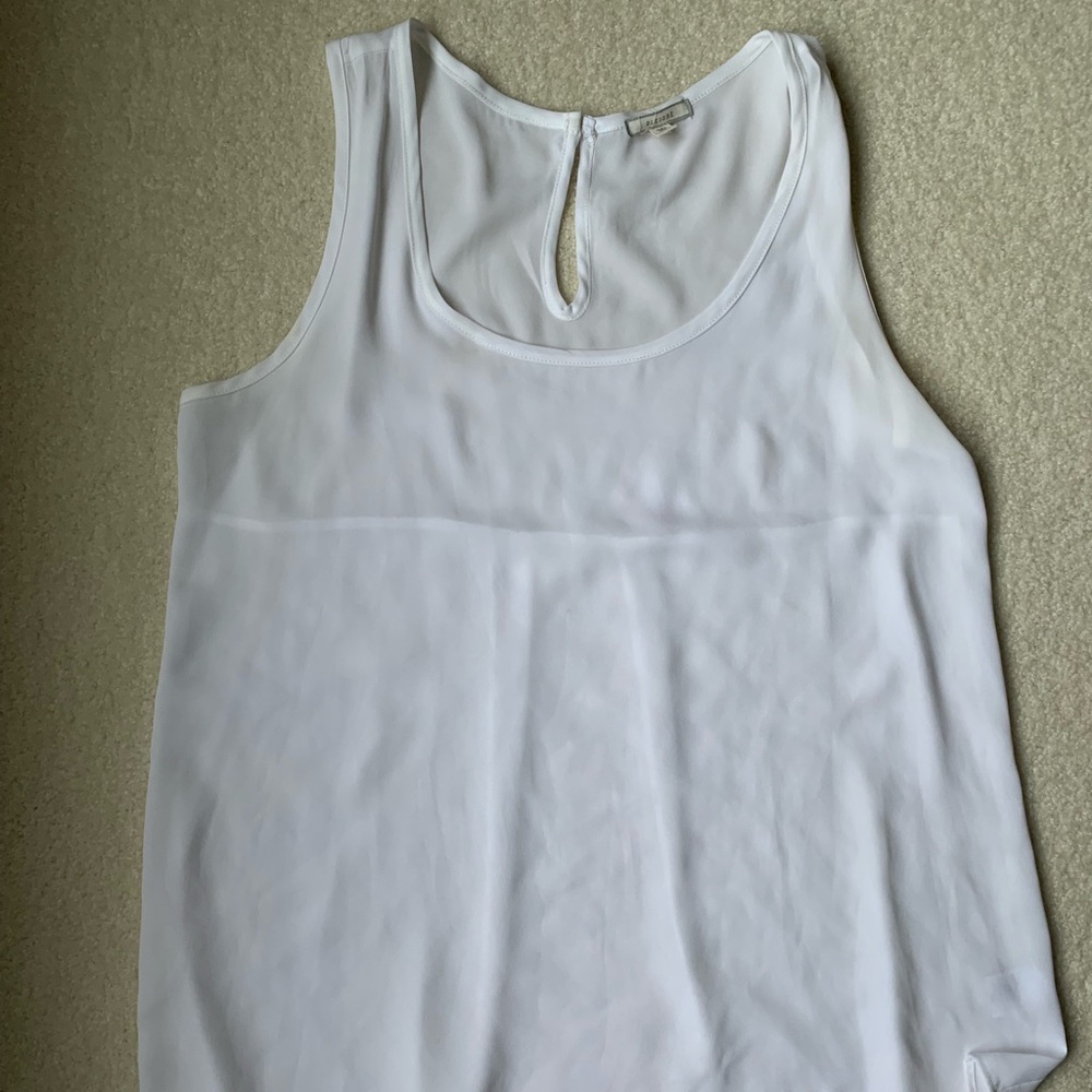 Gauzy White Sleeveless Blouse